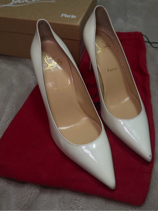 Christian Louboutin Shoes - Christian Louboutin White Patent Pointed Toe Stiletto Pumps